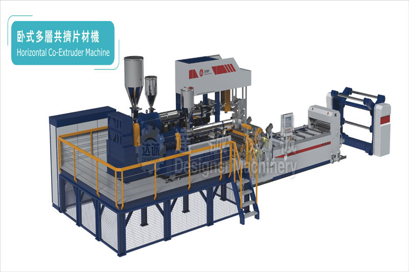 coextrusion line for multilayer film horizontal